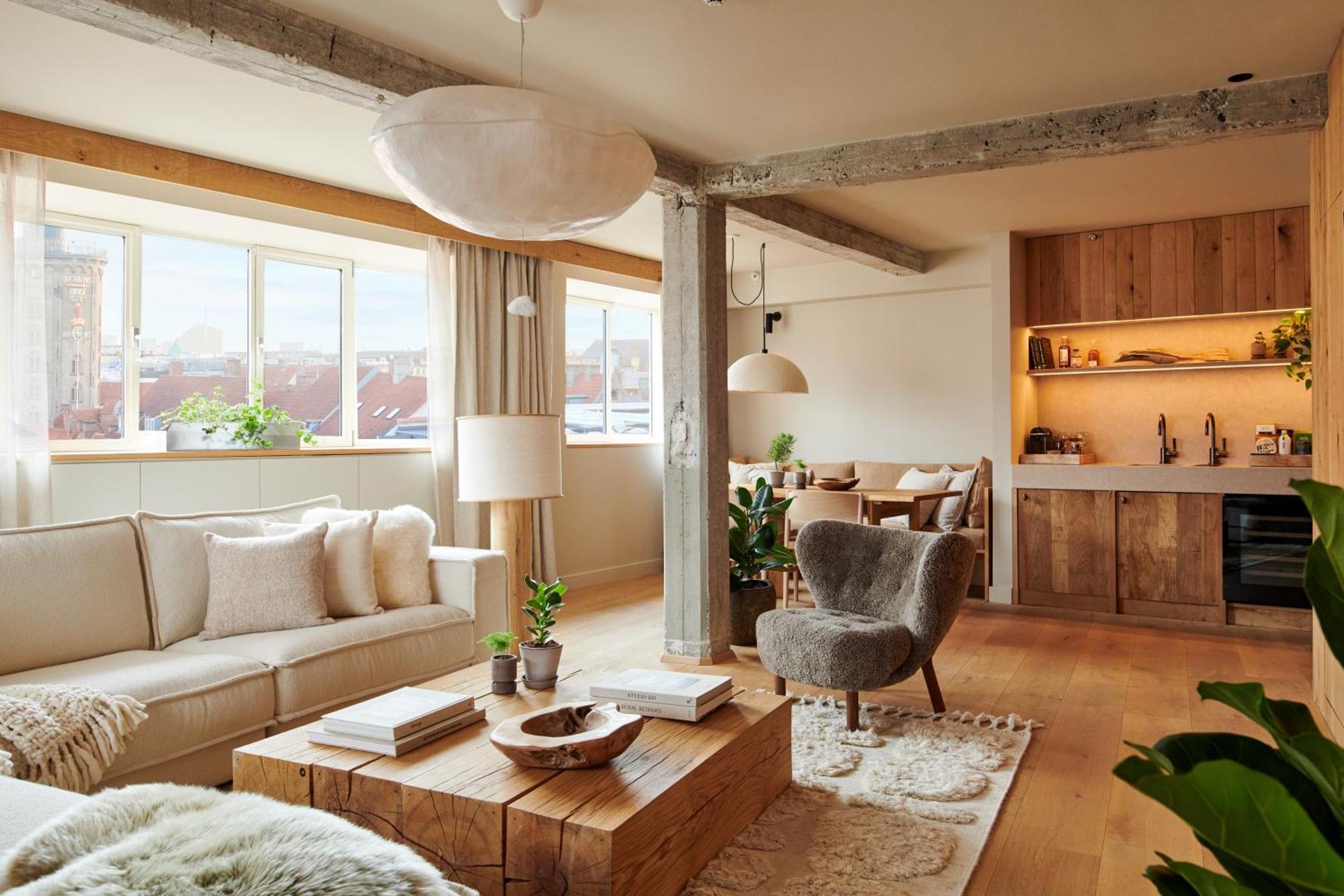 1 Hotel Copenhagen Exterior photo A living room in a modern apartment